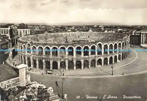 D268408 Verona L Arena Prospettiva Ganni Ferrari Fotocelere RP 1958