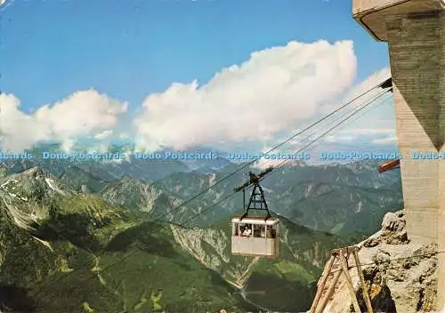 D268557 Osterr Zugspitzbahn mit Bergstation und Ammergauer Alpen Franz Milz