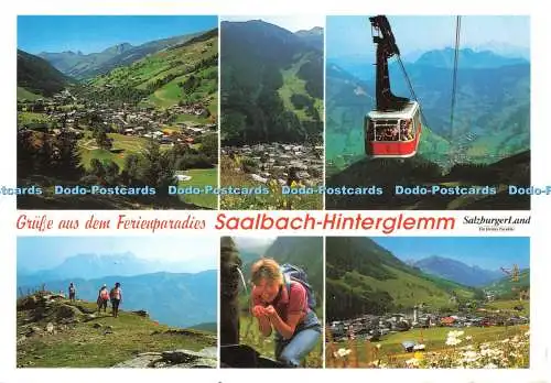 D268616 Grusse aus Dem Ferienparadies Saalbach Hinterglemm Montana Karten Multi