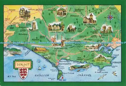 D273767 Dorset Map J Salmon Ltd Cameracolour M F Peck