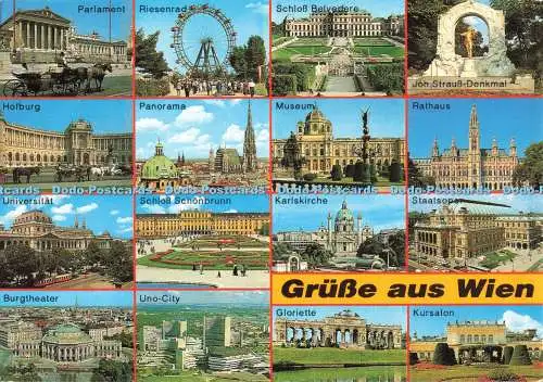 D268680 Grusse aus Wien Uno City Bauer Multi View
