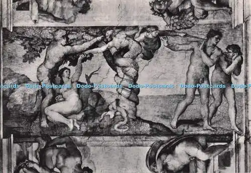 D273810 Citta del Vaticano Sixtinische Kapelle Die Erbsünde Michael Angelo Monume