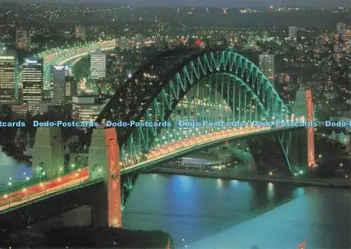 D273834 Die Sydney Harbour Bridge nachts mit Flutlicht Bartel Photography Ltd