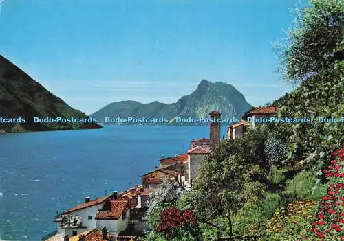 D273886 Gandria Lago di Lugano Cantone Ticino Vue Generale Avec le Mont S Salvat