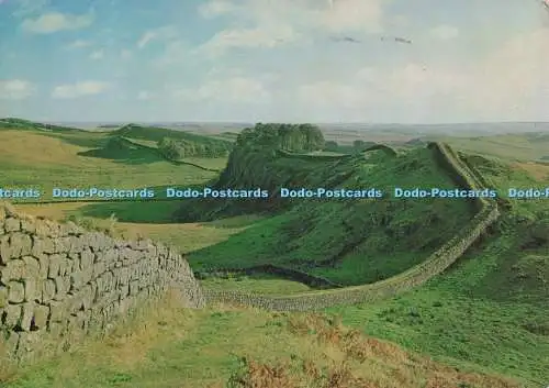 D273922 Northumberland Housesteads Roman Fort Blick auf den Hadrianswall von Cuddy Cr