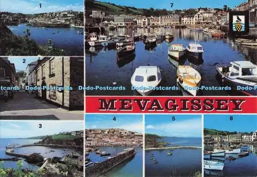D273941 Mevagissey The Harbour and Lighthouse Hill Fore Street Outer Harbour Tow
