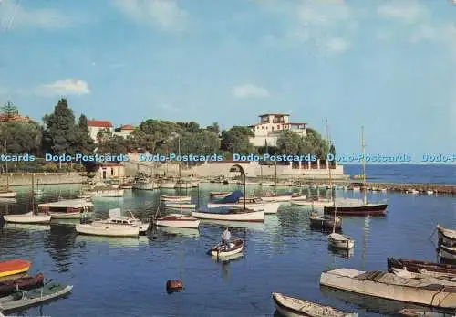 D273953 Beaulieu sur Mer Le Port de Plaisance Au Fond la Villa Grecque 1969