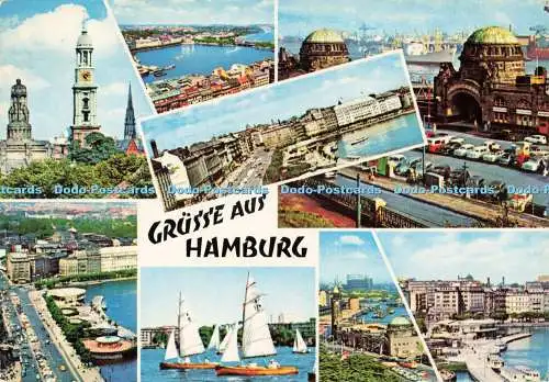 D268862 Grusse aus Hamburg Fritz E H Dohrenbusch Multi View