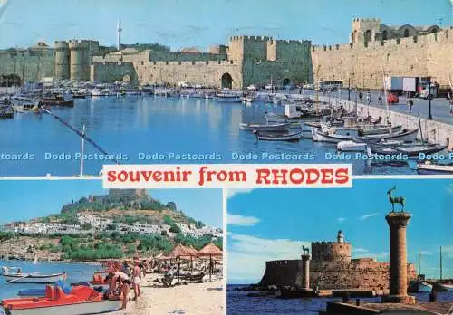 D274068 Souvenir aus Rhodes Kozas Multi View 1983