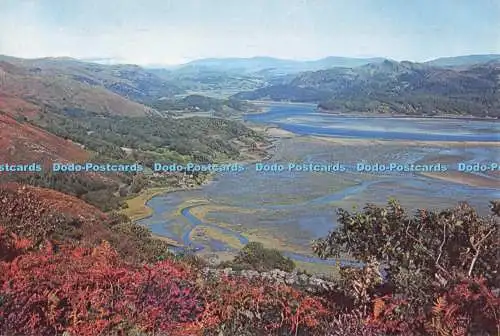 D274263 Barmouth Blick auf die Mawddach-Mündung zum Aran-Gebirge von nah