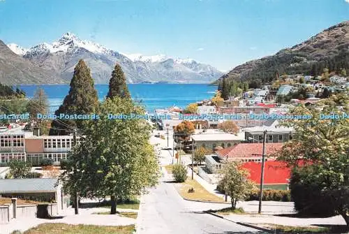 D269152 Neuseeland Queenstown Blick vom Ballarat Street Fotocentre 1991