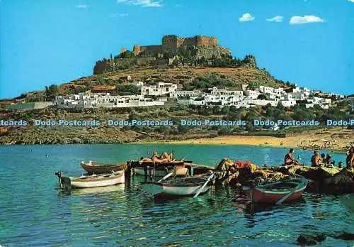D269183 Rhodos Blick auf Lindos und die Akropolis M Toumbis