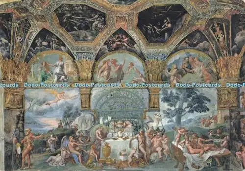 D274299 Mantova Palazzo te G Romano Roma Hall of Love and Psyche Detail Cartoler