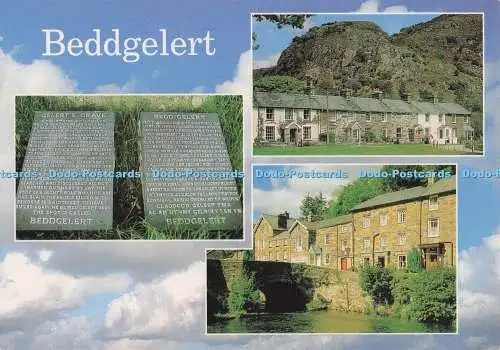 D274305 Beddgelert Gelert Grave Cottages am Fluss Glaslyn J Arthur Dixon Ltd