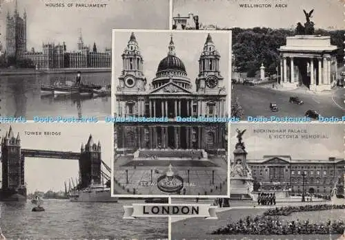 D274392 London Tower Bridge Houses of Parliament Wellington Arch E T W Dennis an