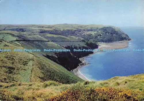 D274449 Lynmouth von Countisbury Panoramablick auf die Küste Nord-Devon von C
