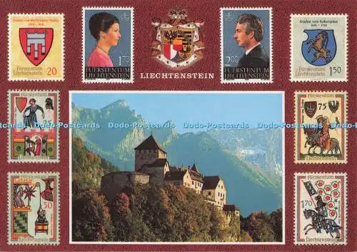 D274560 Liechtenstein Schloss Vaduz Furst Hans Adam II Furstin Marie Staatswappe