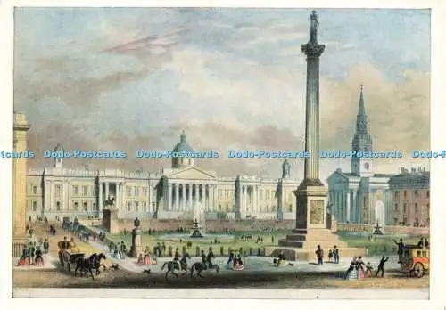 D269447 National Gallery A View of the National Gallery and Trafalgar Square