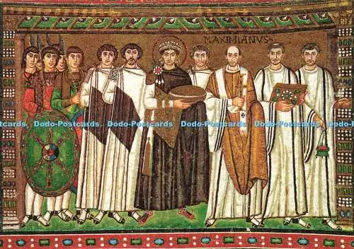 D269482 Ravenna Basilica di S Vitale Der Kaiser Justinian mit seinem Gefolge A Lo