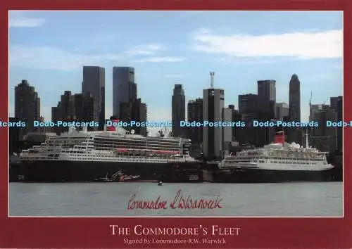 D274599 The Commodore Fleet R M S Queen Mary and Queen Elizabeth 2 R W Warwick M