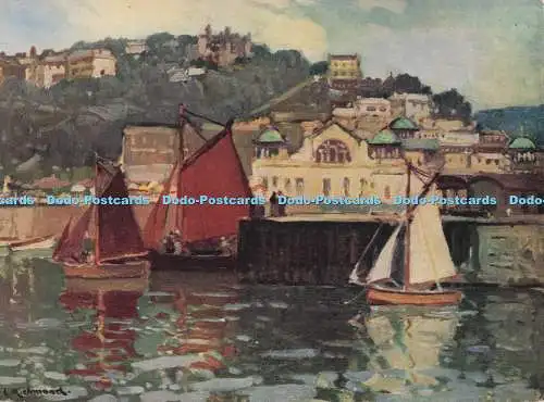 D274696 Brixham Trawlers verlassen Torquay W G Briggs and Co Ltd Leonard Richmond