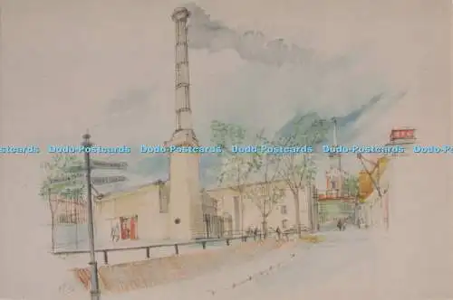 D274785 Brunel Engine House Rotherhithe Linien- und Waschzeichnung von Peter Kent bis C