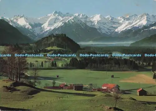 D274826 Das Obere Illertal Blick v Malerwinkel auf die Allgauer Alpen F u E Heim