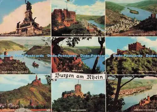 D274930 Burgen am Rhein Burg Katz Nationaldenkmal Burg Lahneck F G Zeitz Multi V