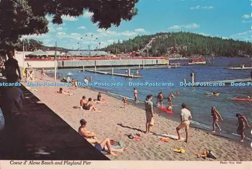D274983 Coeur d Alene Beach and Playland Pier Ross Hall Dexter Press