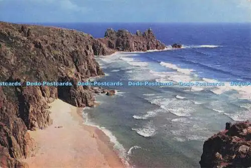 D275011 Cornwall Porthcurno Beach and Treen Cliff J Arthur Dixon Ltd