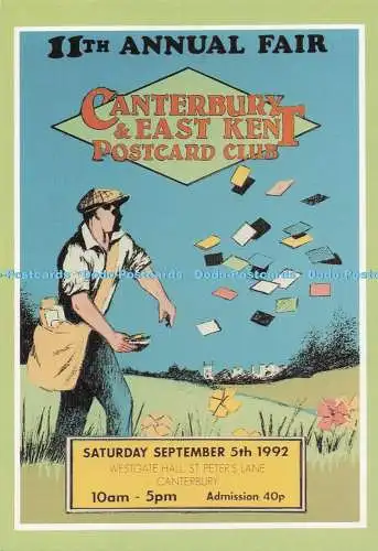 D275122 11. jährliche Messe Canterbury und Est Kent Postkarte Club Richard Blake 19