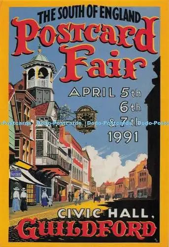 D275123 Guildford Civic Hall The South of England Postcard Fair Mayfair Cards of