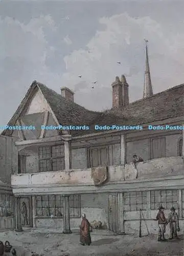 D275440 Trowbridge Das George-Detail des Hofbereichs zeigt das 16. Jahrhundert