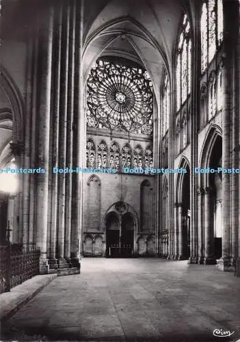 D275709 Troyes La Cathedrale Vue du Transept Sud et Rosace 1844 Combier Imp Maco