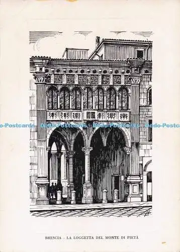 D275724 Brescia La Loggetta del Monte di Pieta EPT Brescia