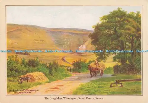 D276354 Sussex South Downs Wilmington The Long Man J Salmon Ltd A R Quinton
