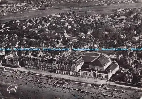 D276454 Cabourg Vue Aerienne La Plage le Casino les Hotels et Vallee de la Dives