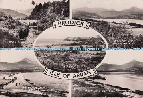 D276458 Brodick Isle of Arran The Pier and Goatfell Rosa Burn The Beach and Goat