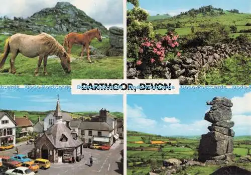D276541 Dartmoor Devon Dartmoor Ponys John Hinde Multi View