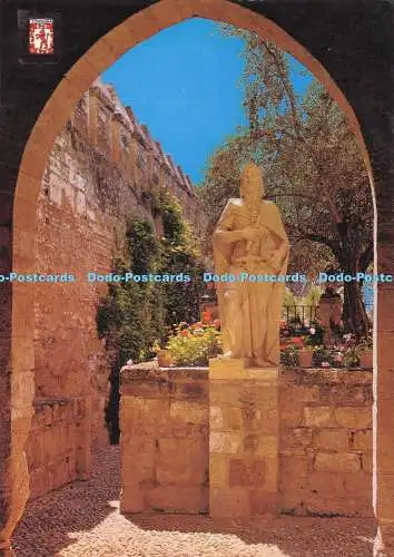 D283709 Cordoba Tür des Alcazar und Denkmal von Alfonso X El Sabio Fisa Escu