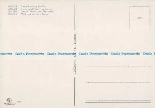 D276829 Marktplatz Brügge mit Glockenturm Coloprint s p r l