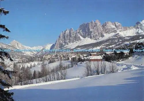 D285964 Cortina d Ampezzo Punta Fiames e Pomagagnon Tipografia Ghedina