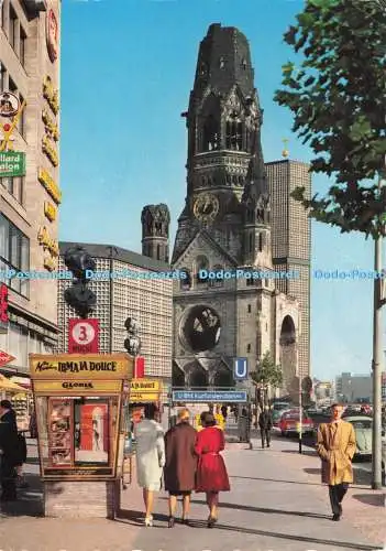 D283782 Berlin Kurfürstendamm mit Alter und Neuer Kaiser Wilhelm Gedachtniskirch