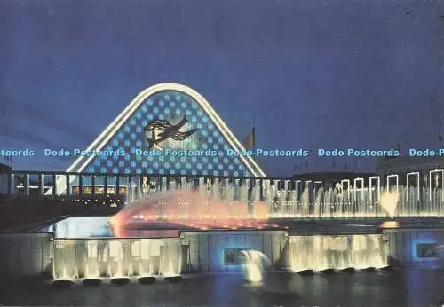 D283829 Front of the Main Hall and Fountains by Night Epicarte Ed l Occident Exp