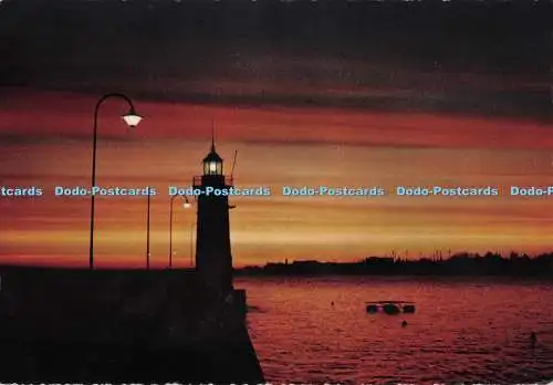 D279161 Sonnenuntergang am Gardasee Farbdruck A Preda