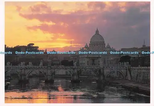 D283856 Roma Blick auf St. Angelo Brücke und St Peters ATS Italia Editrice