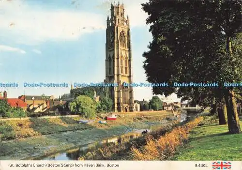 D281570 Boston St Botolph Church Boston Stump from Haven Bank E T W Dennis and S