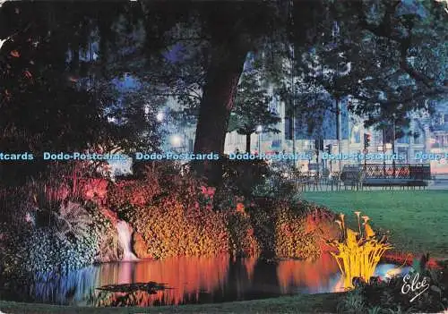 D281591 Bordeaux Gironde La Place Gambetta et ses Jardins la Nuit L Chatagneau E
