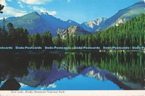 D281626 Rocky Mountain Nationalpark Bear Lake Flatiron Postkarte Firma Kunststoff