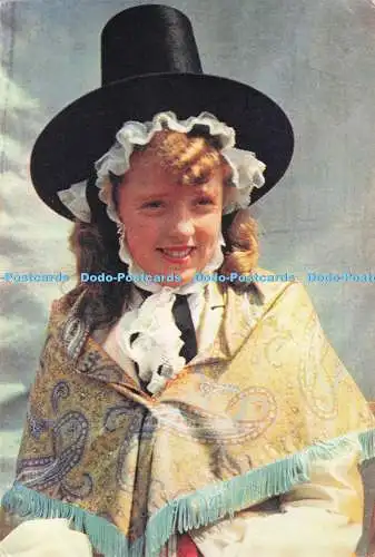 D286173 A Girl in Welsh National Day J Arthur Dixon Newport I W England
